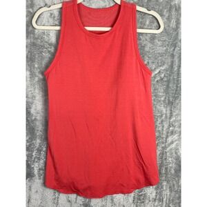 SHEBIRD Freedom Racerback Tank Top Built-in Bra Size 4 Medium Red Orange Poppy